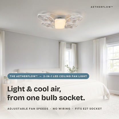 Die AetherFlow™ – 2-in-1 LED-Deckenleuchte mit Ventilator
